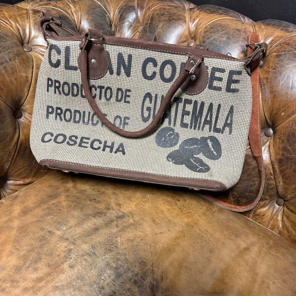 Guatemala Coffee Bean Bag Upcycled Shoulder Bag